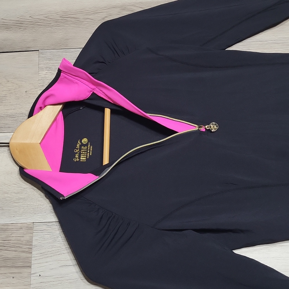 Lilly Pulizter Womens XS Justine Luxletic Half Zip Pullover‎ UPF 50 Onyx Fitted - Picture 4 of 9
